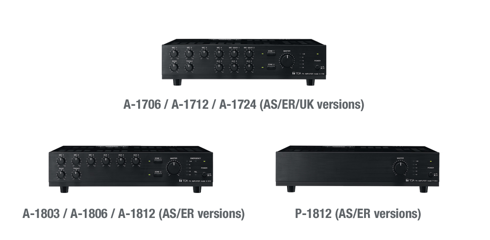 Discontinuation of A-1700 series, A-1800 series, RM-200X, RM-200XF and ZM-9003